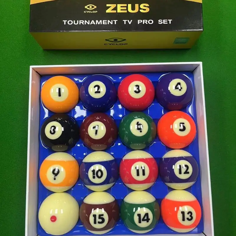 Premium Crystal Pool Balls Set 16 Standard American Billiard Balls High-Quality Resin Material Professional Pool Bars Game Rooms