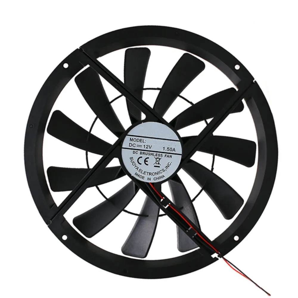 250mm 12V 1200RPM 산업용 냉각 팬 듀얼 볼 베어링 40dBA 몰렉스 서버 랙/채굴 장비/EV 충전기/통신 캐비닛용
