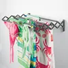 Steel Wall Mount Accordion Expandable Retractable Clothes Air Drying Rack - 8 Bars for Hanging Garments - Organizer for Laundry 6