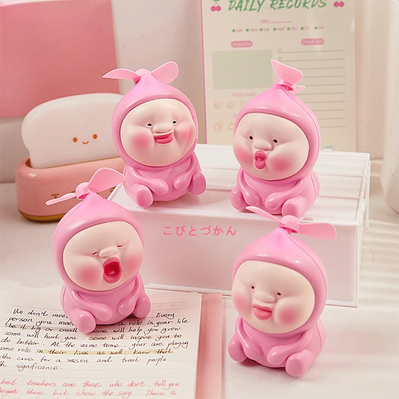 Kobito Electric Mini Handheld Fan Doll USB Charging Action Figure