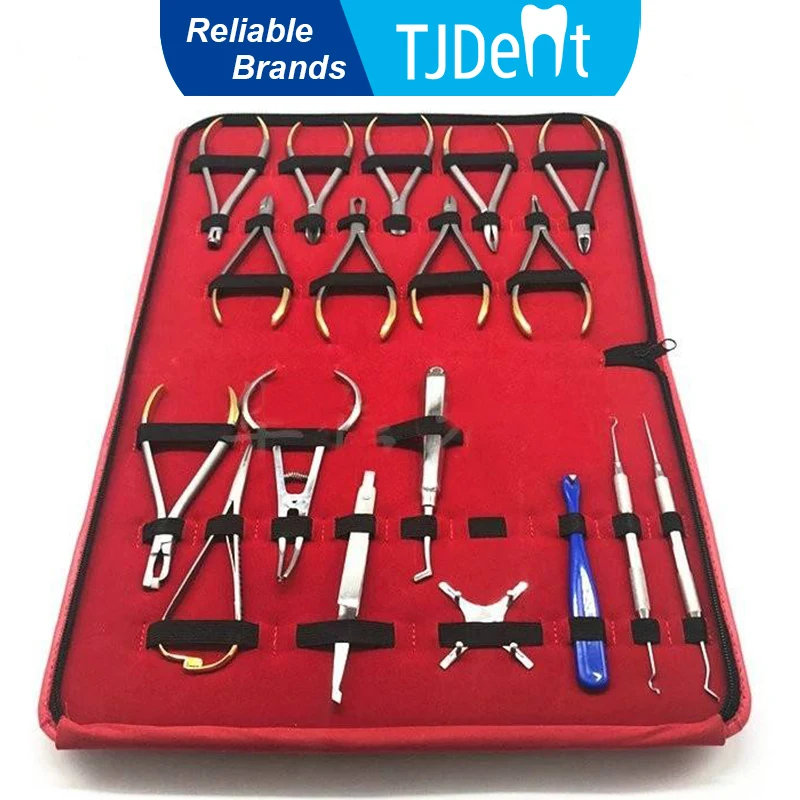 TJDent Dental Kieferorthopädie Zangen Werkzeuge Kit Bilden Zangen Edelstahl Instrument Drahtbogen Kieferorthopädische Set Zahnmedizin Produkt