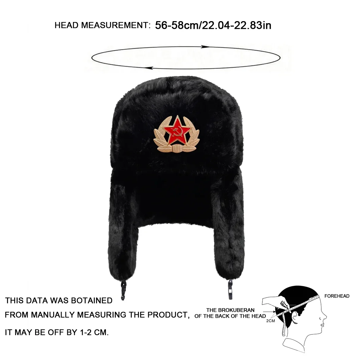 Unisex Five-pointed Star Label Lei Feng Hat Winter Earflap