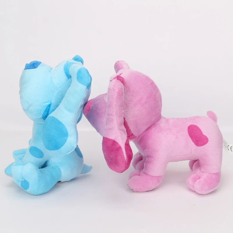 18cm 블루스 클루스 앤 유 빈백 플러시 인형 블루 핑크 강아지 부드러운 봉제 장난감 귀여운 크리스마스 플러시 장난감 인형 어린이를 위한 선물