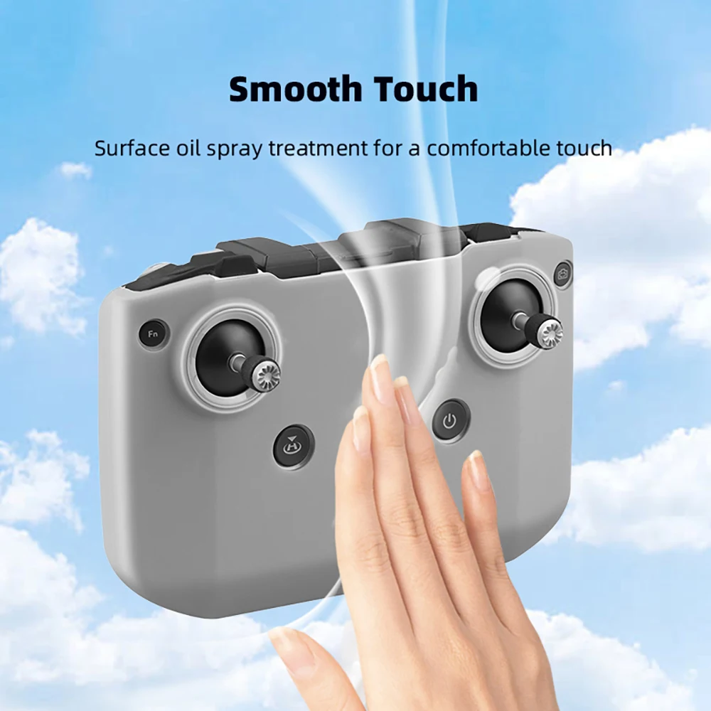 Vue détaillée de l'étui silicone pour DJI RC RC2, protège des chocs et rayures sans entraver l'utilisation.