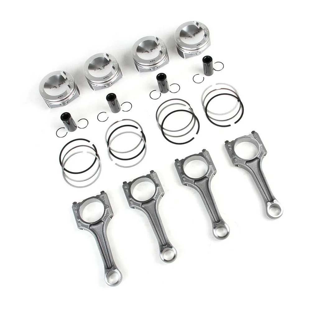 4pcs 06H107065DM 06H198151J 06H198401D Pistons And Connecting Rods Set Φ23mm For AUDI A4 Q5 VW Jetta 2.0T