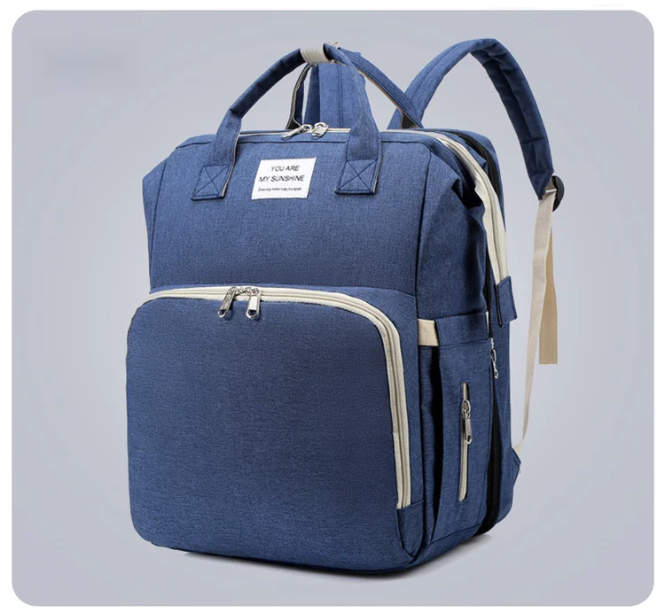 Nova bolsa dobrável multifuncional para mamãe e bebê, bolsa para mamadeira e fraldas, mochila para dormir_voghion.com