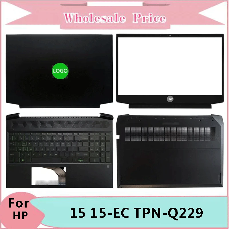 Новинка для ноутбука HP Pavilion Gaming 15 15-EC, задняя крышка ЖК-дисплея, передняя панель, верхняя Подставка для рук, Нижняя основа, Фотоэлементы с клавиатурой, петли