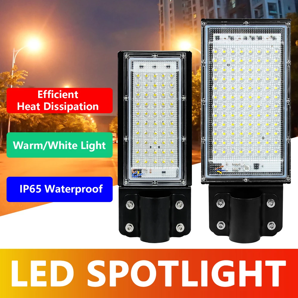 LED 투광 조명, 야외 프로젝터 투광 조명, LED 반사판 스포트라이트, 가로등 조명, IP65 방수, 100W, 220V, 240V