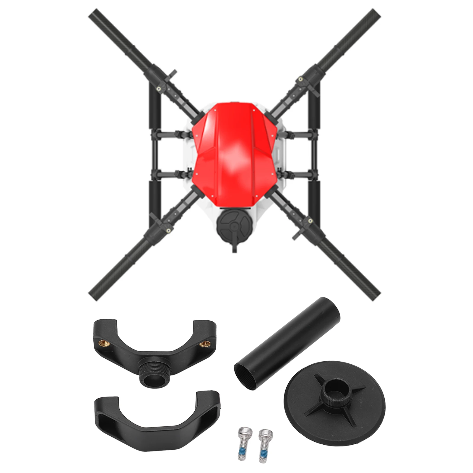 Support GPS pour drone agricole EFT en nylon, détail du mécanisme de fixation et de la base renforcée.