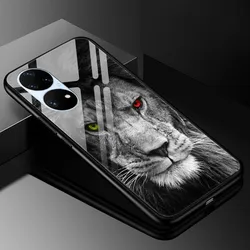 Luxury Tempered Glass Phone Case with Hard Back Bumper for Huawei P50E (35)