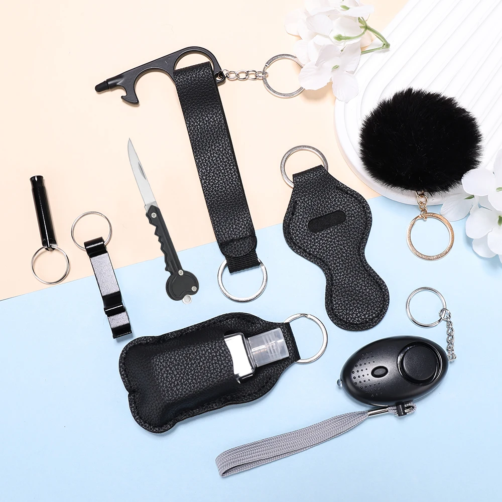 Self Defense For Safety Keychain Full Set With Personal Alarm, Knife  Accessories Birthday Gifts For Mom Women Girls