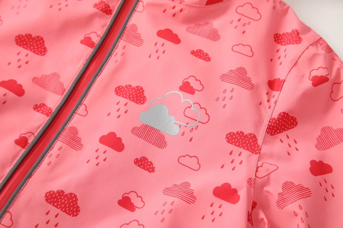 HONEYKING Baby Regenmantel Anzug Kinder Kleidung Set Wasserdichte Overalls Mädchen Overall Jacke Und Hosen Combo für Kinder – Detail 9