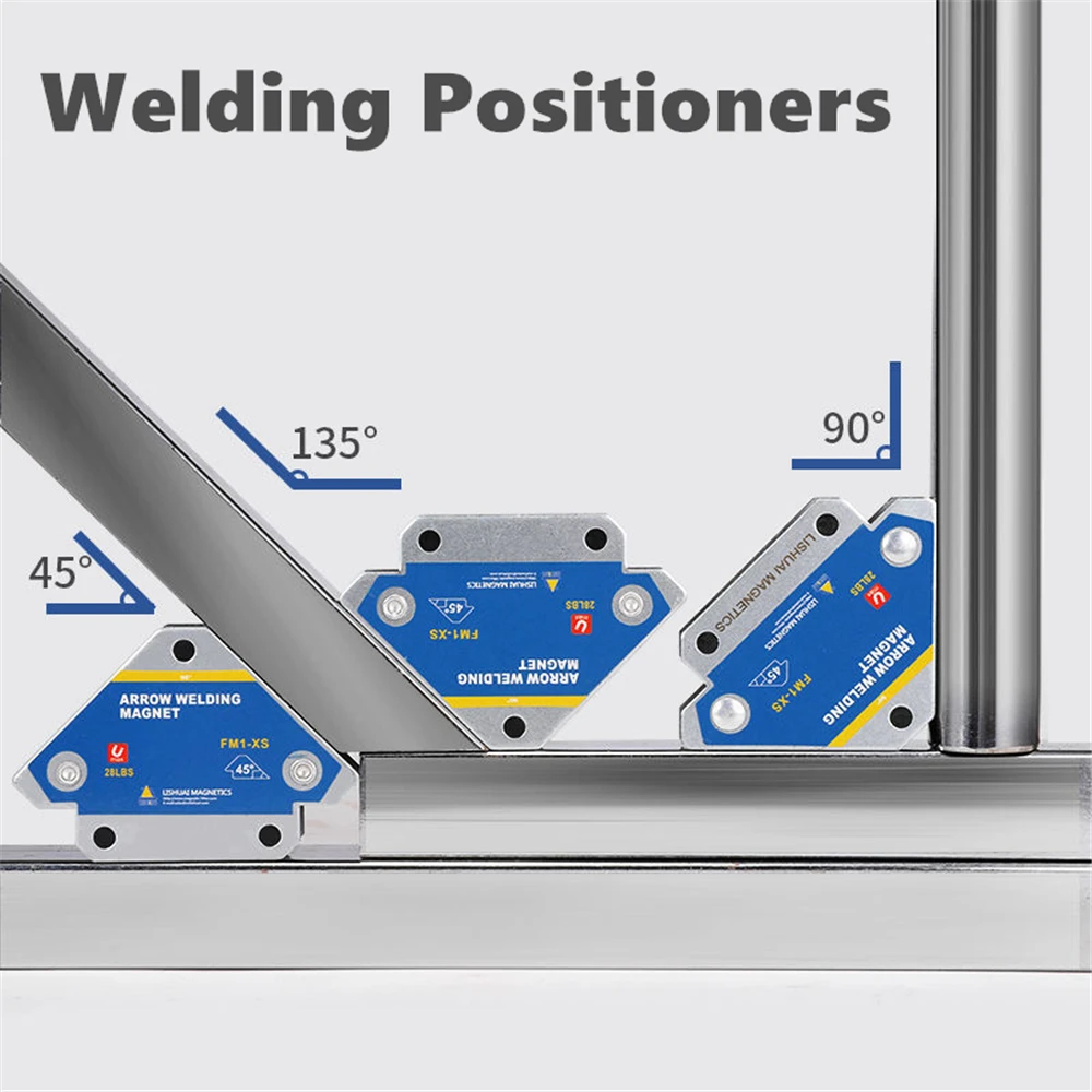 

4pcs Magnetic Welding Fixer 45° 90° 135° Multi-angle Magnet Weld Positioner Ferrite Auxiliary Locator Tools Welding Positioner