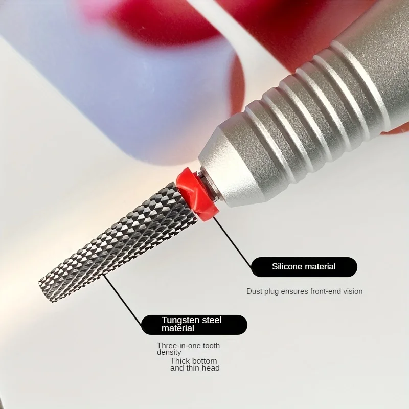 텅스텐 스틸 네일 드릴 비트, 내구성 밀링 커터, 카바이드 매니큐어 액세서리 도구 용품, 24mm 길이