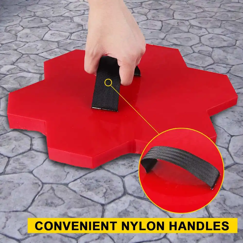 Hexagonal/Rectangle Slate Seamless Texture Polyurethane Stone Stamp Mat Concrete Cement Wall Mat DIY Paving Mold For Home/Garden