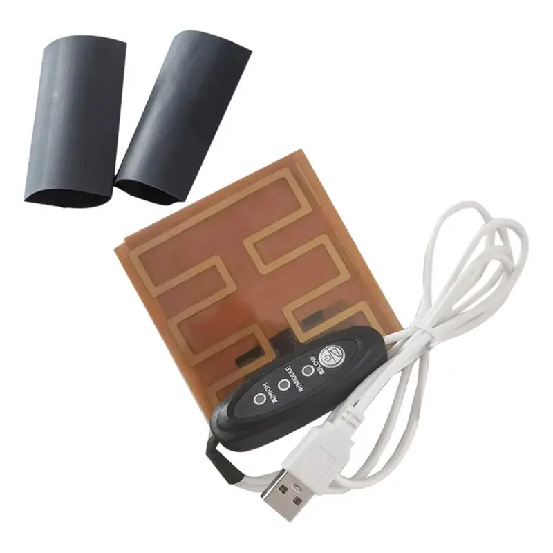 

Handlebar Hand Warmers Electric Heating Pad Hand Warmer Heated Handlebar Covers With 3 Gear & USB Interface For Outdoor