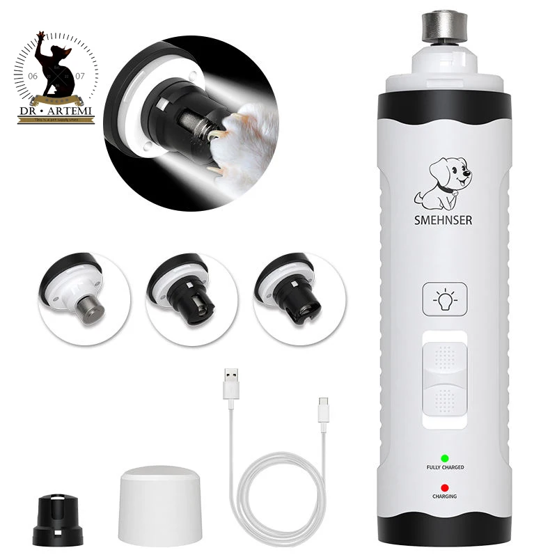 Electric Quiet Pet Nail Clippers Dog Cat Paws Rechargeable USB Charging Nail Grooming Grinder Trimmer Tools 2