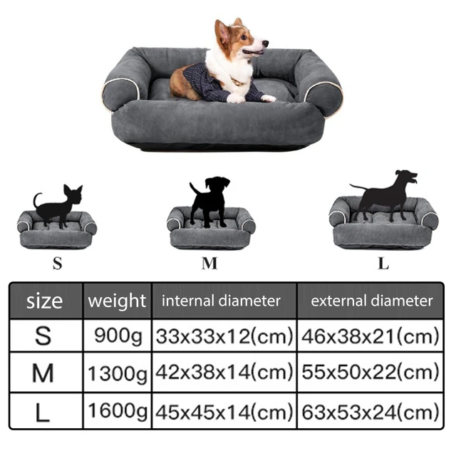 Canap rectangulaire pour animaux de compagnie lit pour chien sommeil profond style canap plastique anti alde
