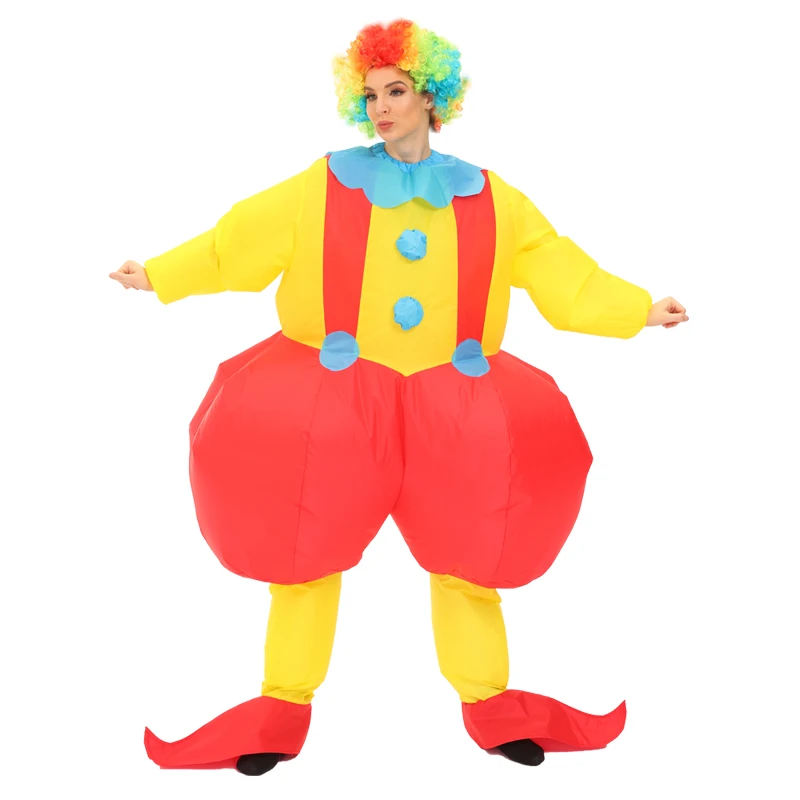 Adult Clown Inflatable Costumes Funny Halloween Party Cos Droll Cosplay Costume Fancy Role Play