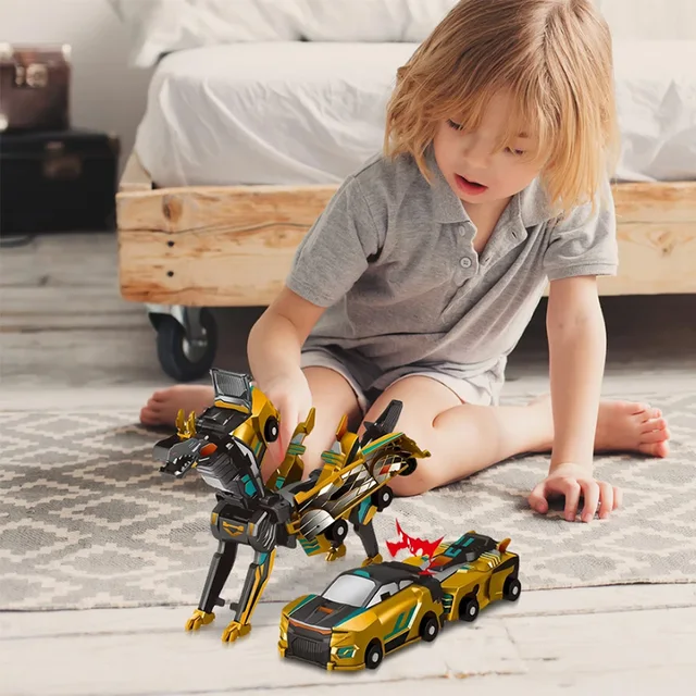 Ultimate Unicorn Car Toy 2 In 1 Creative Car Transforms Into Unicorn Robot Toy Inertial Sliding Racing Car Model Impact Deformed 3