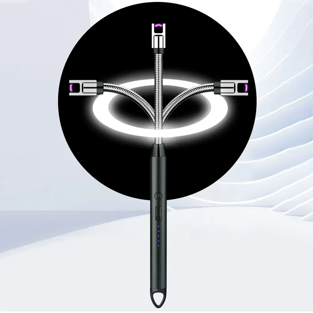 Arc Flameless Plasma Lighter Windproof USB For Outdoors