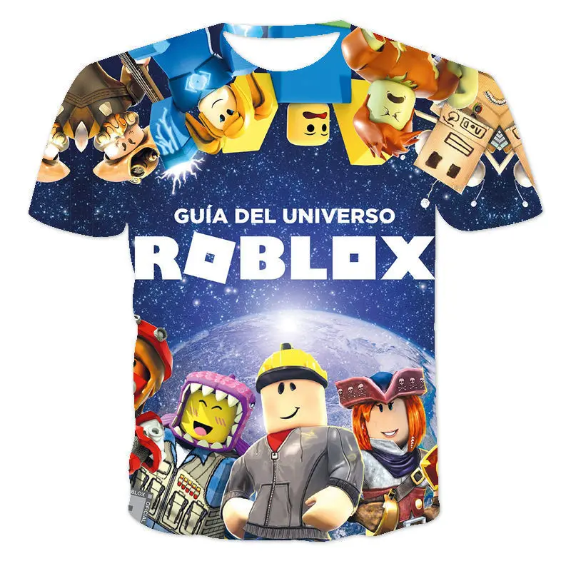 Camiseta infantil ROBLOX para desenhos animados, camisas masculinas e  femininas, tops infantis, camisas de verão - AliExpress