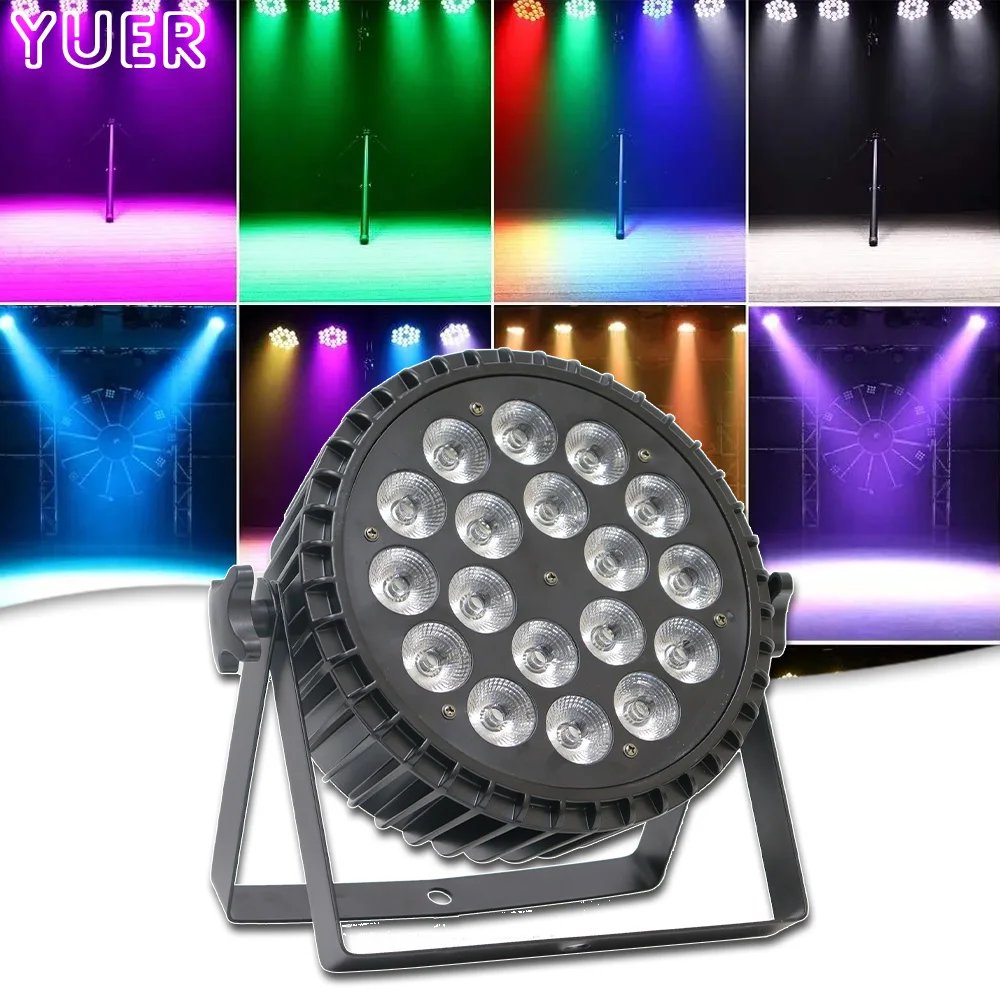 

Полноцветный светильник YUER 18 светодиодный RGBWA UV 6 в 1, яркий светильник для диджея 512, освещение для дискотеки, праздника, Рождества, свадьбы, дня рождения, шоу, звуковой активации