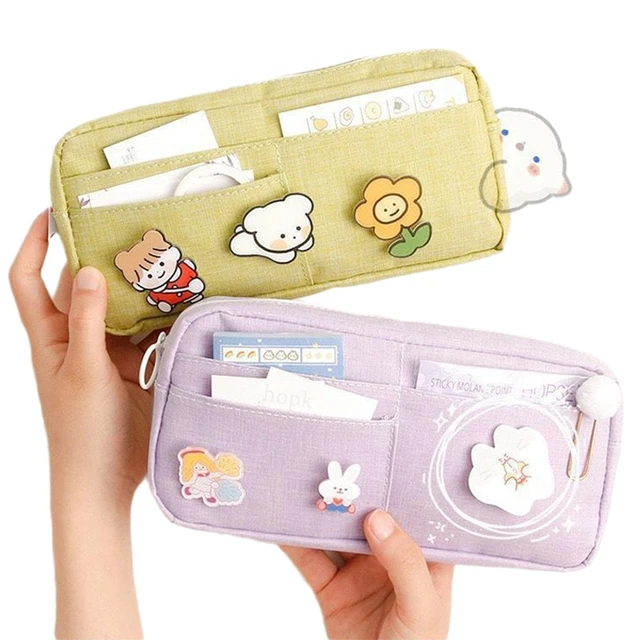 Pencil Zipper Case Slim Students Pencil Case School Supplies For Student  Boys Girls For For Pen Pencil Eraser Pencil Sharpener - AliExpress