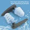 Ear Plugs For Swimming Waterproof Reusable Silicone Swim Earplugs Soft Sleeping Noise Cancelling Earplugs Swimming Earplugs For 4