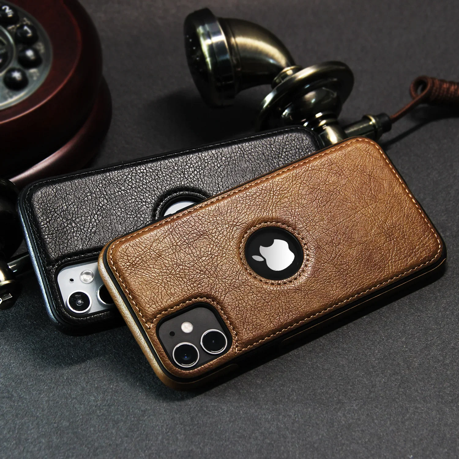 Ultra Thin Slim Business Leather Shockproof Phone Case