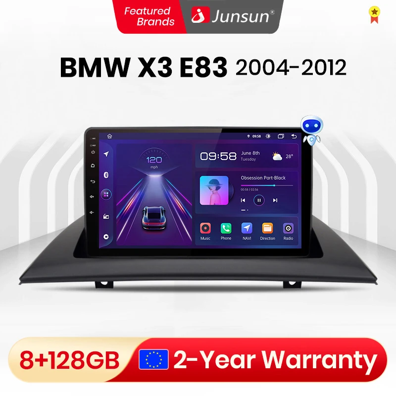 Junsun V1 Pro 8G + 128G для BMW X3 E83 2003 - 2011 автомобильное радио видеопроигрыватели CarPlay Android
