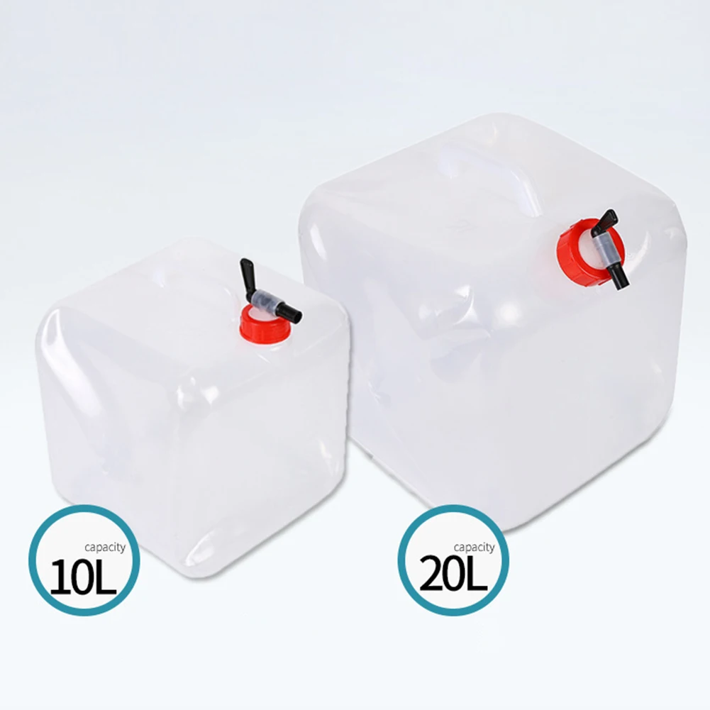 10L-20L Outdoor Collapsible Water Bag Camping Foldable Water Containers Drinking Large Capacity Car Carrier Bottle