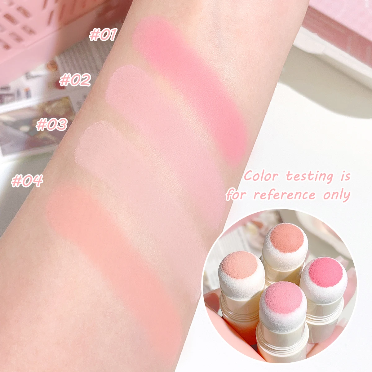 Blush Stick HISYI Yunrou Soft Fog Energetic Bouncy Korean Style Brightening Dual-Use Lips Cheeks