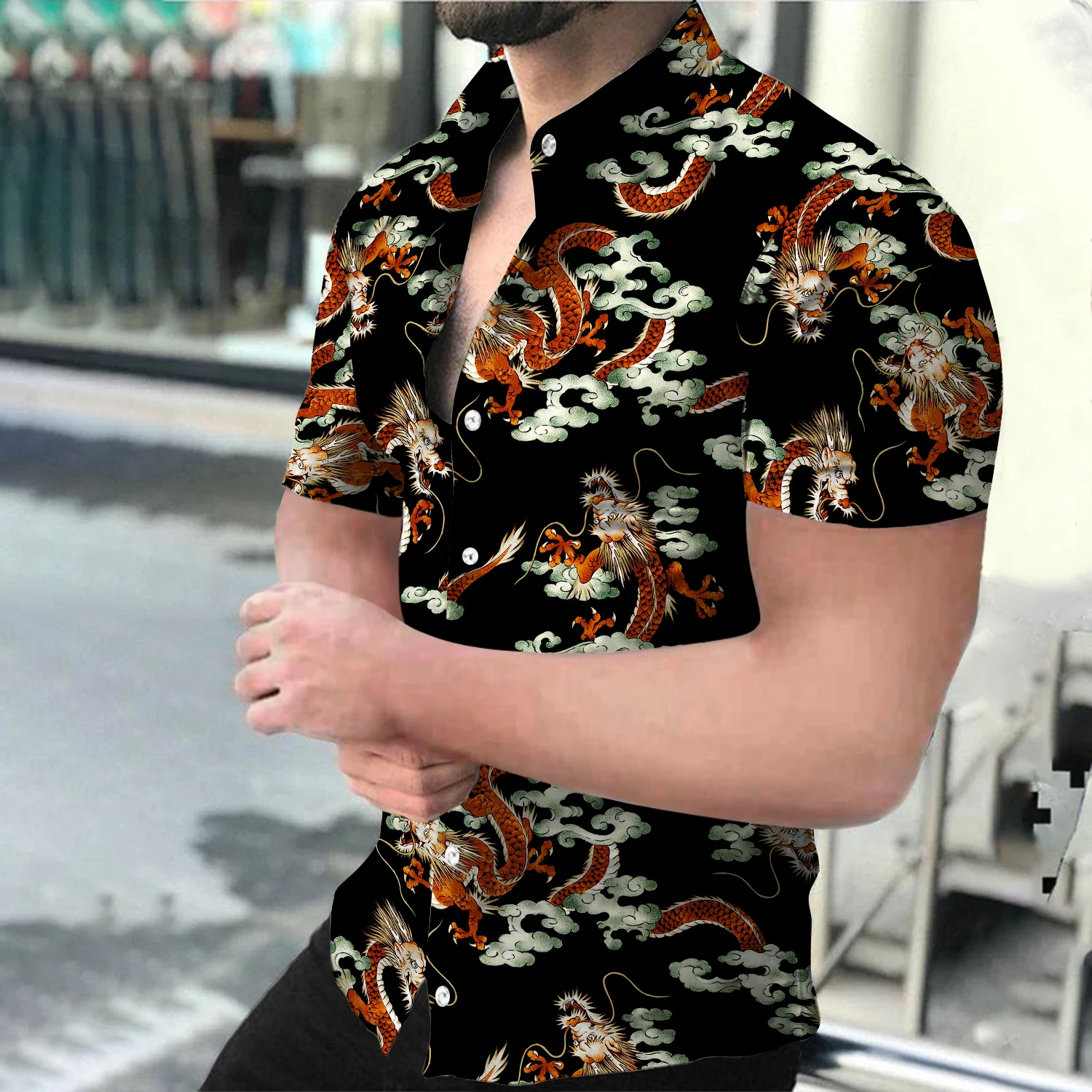 Summer Men Shirt High Quality 3D Printed Short Sleeve Blouses Fashion Camisa Hombre Shirts For Men Plus Size - AliExpress