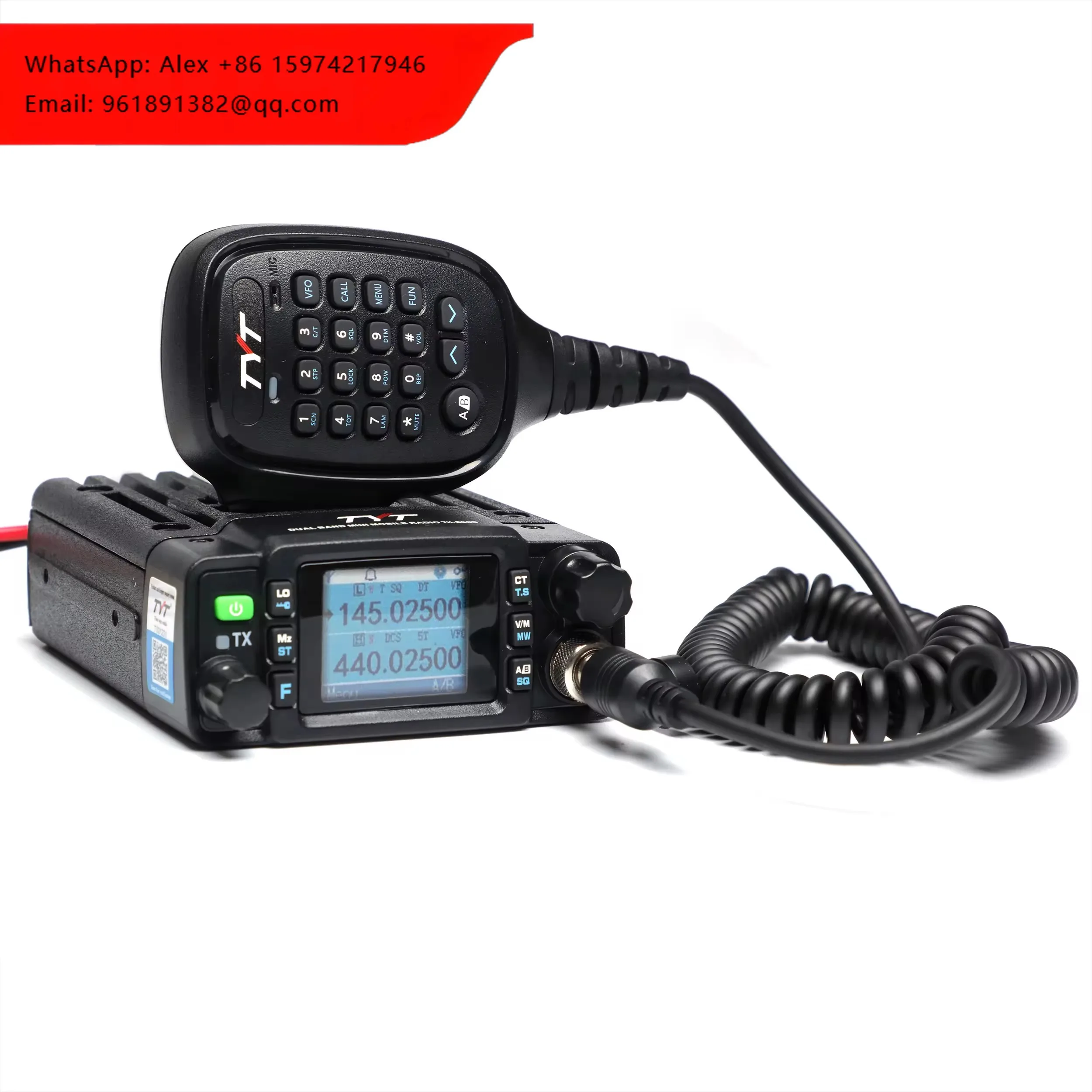 오리지널 TYT TH-8600 미니 무전기, IP67 방수 25W 듀얼 밴드 VHF..