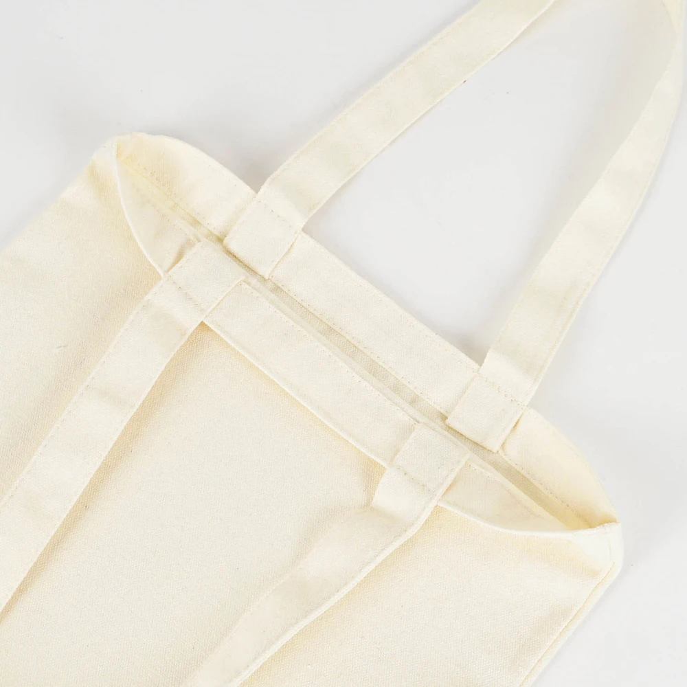 Canvas Tote Bags 6-Pack Sustainable Reusable Grocery Large Capacity for DIY Gift Ideas and Heat Transfer Designs