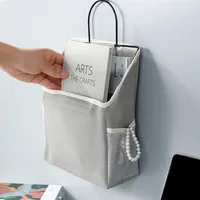 Hanging Bag Dormitory Storage Bag Wall-mounted Wall Fabric Desktop Cotton Linen Finishing Storage Bag #3617 1