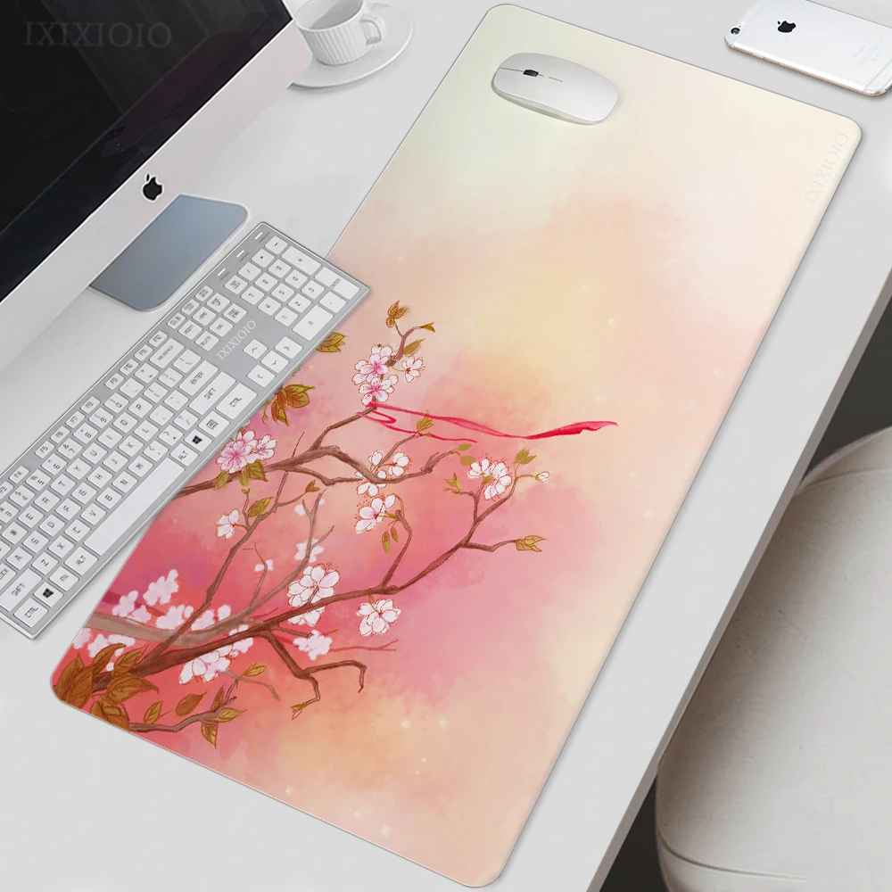 

Коврик для мыши с цветочным рисунком, игровой HD Коврик для мыши для дома размера XL, механический коврик для клавиатуры из натурального каучука, нескользящий мягкий поликарбонат для офиса