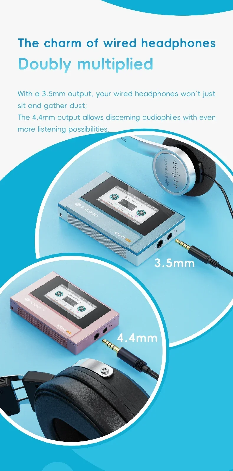 サンサ Snowsky Echo Mini Portable Hifi Music Player MP3 Bluetooth Walkman