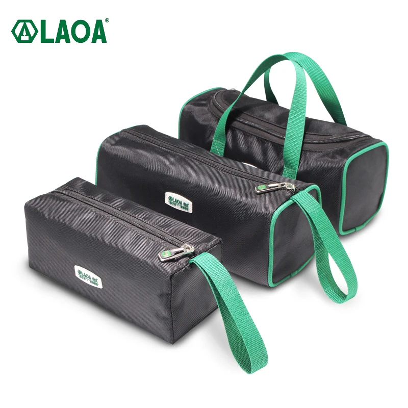 LAOA Portable Tools Storage Bag 1680D Oxford Canvas Waterproof Handbag Screwdriver Bag Cylindrical Thicken Tool Bag 6