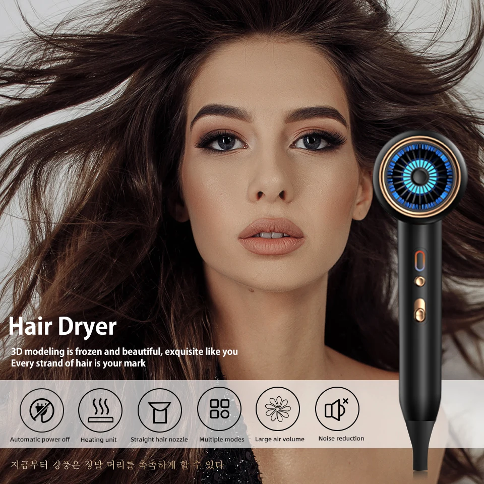 Hair Dryer 2400W High-Power Negative Ion Ultra Silent Professional Hair Dryer Home Salons