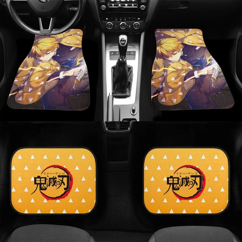 

Classic Carpet Floor Mats for Car | Anti-Slip Features Automotive Floor Mats | Anime peripherals | Stylish Floor Mats for vehicl
