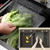 Kitchen Stainless Steel Topmount Sink Waterfall Sink Large Single Slot Wash Basin With Multifunction Touch Waterfall Faucet 2