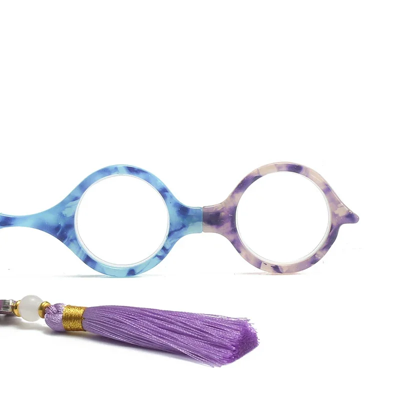 

Magnifier Reading Glasses with Tassels Magnifier Hand Held for Women Men Multicolor Vintage Style