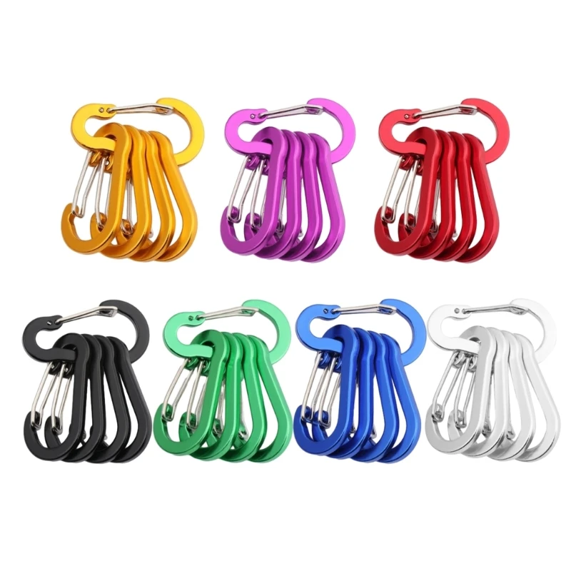 

Carabiner Clips, 5Pcs Heavy Duty Carabiner Hook for Gym, Camping, Hiking, Outdoors, Small Carabiner for Leash, Harness