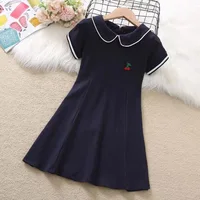 Nouvelle collection été 2026 : Robes rétro longues en coton à col Peter Pan pour adolescentes, rayées style preppy, vêtements pour bébés et tout-petits de 8, 10, 12 ans 4