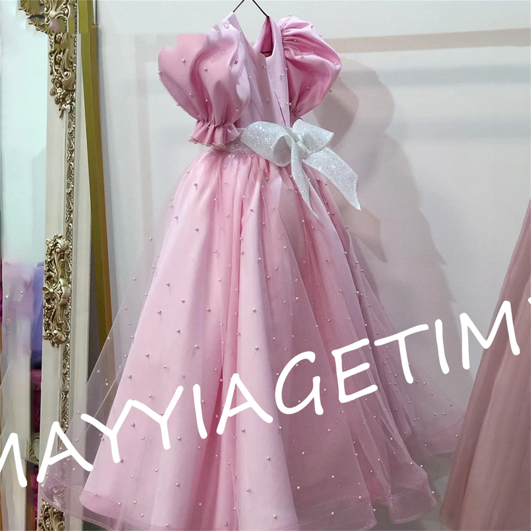 

Silver Lace Flower Girl Dress Puffy Skirt Baby Girl Dress Wedding Party Dress Kids Birthday Dress