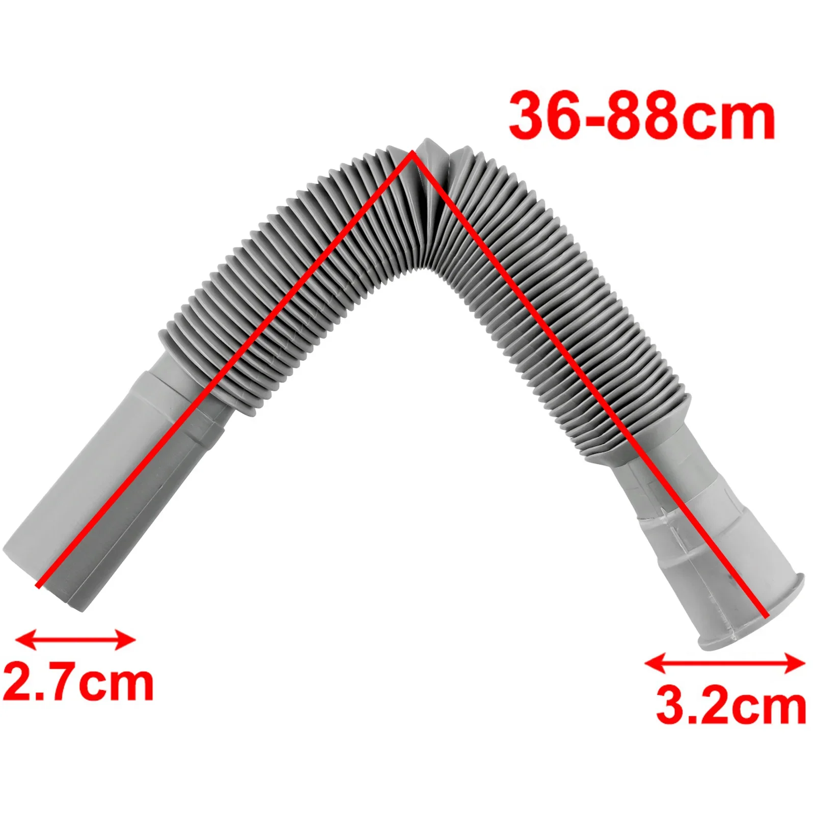 Basin Sink Drain 80cm Washbowl Hose for Home Bathroom