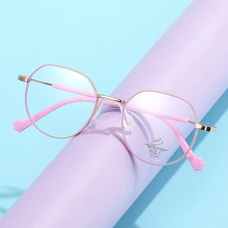 YIMARUILI Ultralight Fashion Children Eyeglasses Frame Alloy Silicone Kids Glasses Polygon Boy Girl Optical Prescription Eyewear