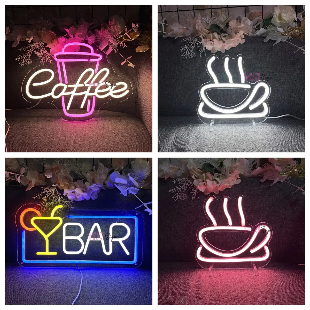 Coffee Neon Led Sign Wall Decor Bar Cafe Neon lights Sign Decoration Bedroom for Room Coffee Shop Bar Restaurant Neon Lamps